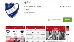 Tiedote HIFK:n mobiilisovelluksen push-viesteistä