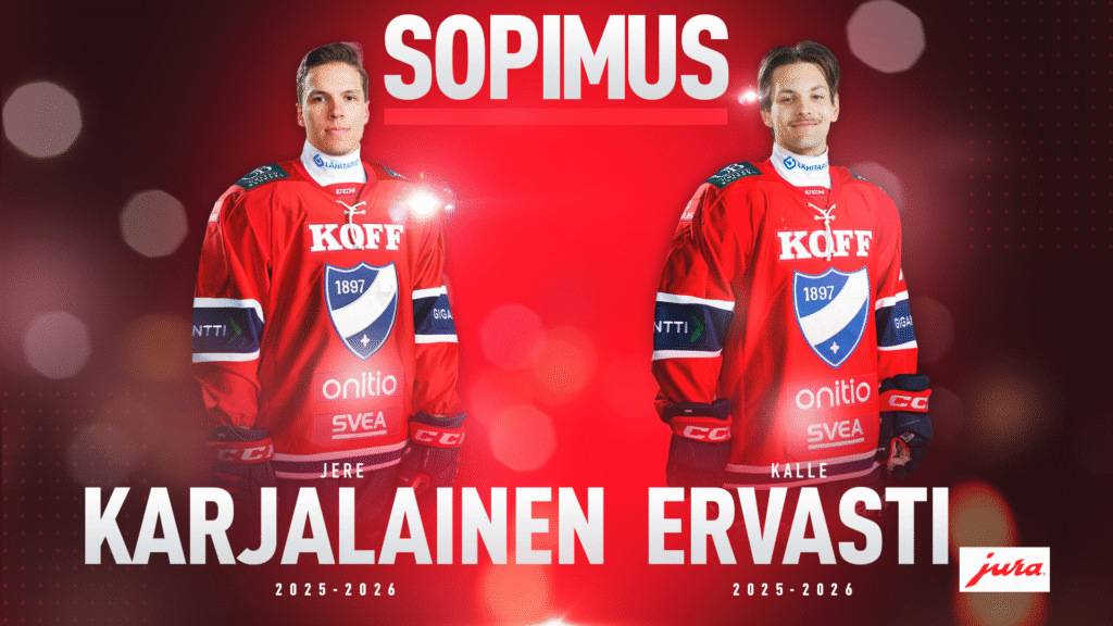 Jere Karjalainen ja Kalle Ervasti Stadiin